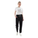 FASHION FRIENDS Kadın Yüksek Bel Jogger Pantolon, Siyah, 40 Beden