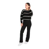 FASHION FRIENDS Kadın Yüksek Bel Slim Fit Pantolon, Siyah, 42