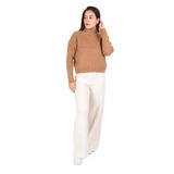 FASHION FRIENDS Kadın Yüksek Bel Slim Fit Pantolon, Taş, M