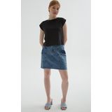 Fashion Friends Kargo Cep Denim Etek Mavi