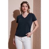 Fashion Friends Modal Rahat Kalıp V Yaka Bayan Bluz 26Y0144K1 ANTRASİT