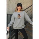 Fashion Friends Nakışlı Kadın Oversize Sweatshirt 25K0244K1