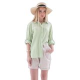 Fashion Friends Pamuklu Comfort Fit Önü Kısa Arkası Uzun Gömlek Bayan GÖMLEK 25Y0051K1