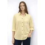 Fashion Friends Pamuklu Rahat Kalıp Uzun Kollu Gömlek Bayan Gömlek 26Y0245K1 - 12R-Sarı