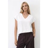Fashion Friends Pamuklu Regular Fit V Yaka Bayan Bluz 26Y0034K1 BEYAZ