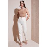 Fashion Friends Pamuklu Relaxed Fit Bayan Pantolon 24Y0250K1 NATURAL