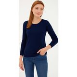 Fashion Friends Regular Fit Bisiklet Yaka Bayan Kazak 25K0777K1 LACİVERT