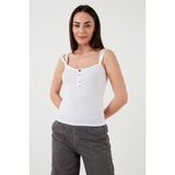 Fashion Friends Regular Fit Ip Askılı Atlet Bayan Atlet 24Y0696K1 - Beyaz - XS