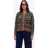 Fashion Friends Regular Fit Leopar Desenli Bayan Hırka 25K0083K1 LEOPAR
