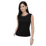 Fashion Friends Regular Fit Taşlı Bisiklet Yaka Atlet Bayan ATLET 26Y0140K1