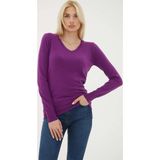 Fashion Friends Regular Fit V Yaka Bayan Kazak 25K0778K1 MOR