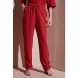 Fashion Friends Relaxed Fit Normal Bel Düz Paça Bayan Pantolon 25Y0550K1 KİREMİT