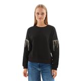 Fashion Friends Siyah Kadın Sweatshirt