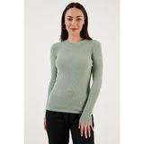Fashion Friends Slim Fit Bisiklet Yaka Kazak Bayan Kazak 23K0290K1 - Çağla