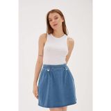 Fashion Friends Slim Fit Halter Yaka Fitilli Bayan Atlet 25Y0479K1 BEYAZ