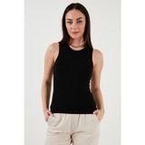 Fashion Friends Slim Fit Halter Yaka Fitilli Bayan Atlet 25Y0479K1 SİYAH