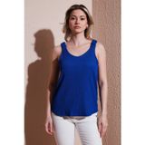 Fashion Friends Standart Fit V Yaka Büzgülü Kalın Askılı Bayan Bluz 25Y0513K1 SAKS