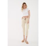 Fashion Friends Yüksek Bel Regular Fit Jogger Kargo Bayan Pantolon 24Y0311K1 BEJ