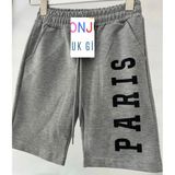 Fashion Junior Erkek Çocuk Şort - Kapri Gri Renk Paris Baskılı - 9 Yaş