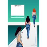 Fashion Runway Casual Unlined Notebook - 6x9 in - 100 pages: Casual Fashion Cover Design | Unlined Sketchbook & Journal for Girls, Teens, and Women | 100 Pages with Aesthetic Corner Graphic Accent.