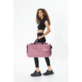 Fashion Superhero Spor Çantası Kadınlar İçin Su Geçirmez Omuz Askılı Seyahat Çantası 55 x 30x30 cm - Göl Pembe