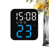 FASSME Sıcaklıklı Duvar Saati, Pille Çalışan Çalar Saat Duvar Saati, Ayarlanabilir Parlaklık Dimmer, LED Elektronik Tarih Sıcaklık Göstergesi Akıllı Duvar Aksesuarları