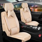 Fast Point Opel Corsa C Uyumlu Lüks Deri Oto Koltuk Kılıfı Ön/Arka Set Elit Bej