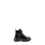 Fast Step 157SXA2994 Siyah Rugan Pembe Hakiki Deri Unisex Çocuk Klasik Bot