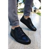 Fast Step Erkek Deri Casual Günlük Yürüyüş Sneaker Rahat Spor Hafif Ayakkabı Kahve 819ma501 - Siyah