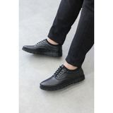 Fast Step Hakiki Deri Erkek Casual Ayakkabı 161MA2103 - Beyaz Lacivert