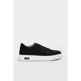 Fast Step Hakiki Deri Erkek Casual Ayakkabı 303MA8790 - Siyah Nubuk