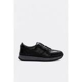 Fast Step Hakiki Deri Erkek Casual Ayakkabı 722MA236 - Siyah