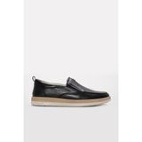 Fast Step Hakiki Deri Erkek Casual Ayakkabı 951MA392 - Siyah