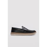 Fast Step Hakiki Deri Erkek Casual Ayakkabı 951MA395 - Siyah