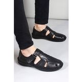 FAST STEP Hakiki Deri Erkek Klasik Sandalet 662MA119B