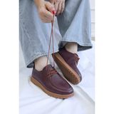 Fast Step Hakiki Deri Kadın Casual Ayakkabı 583ZA2610 - Bordo