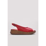 FAST STEP Hakiki Deri Kadın Dolgu Topuk Sandalet 227ZA15319-1