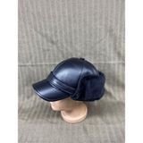 Fast Style Deri Kürk Pilot Şapka - 0 - Siyah - XL