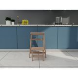FASTWOOD Ahşap Katlanabilir Basamaklı Tabure - Naturel Ahşap