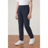 Fatella Unisex Çocuk 2 Iplik Mevsimlik Ribana Bel Lastikli Paça Kompakt Lacivert Penye Pantolon Eşofman Altı Okul ve Günlük Kullanım - 8 Yaş