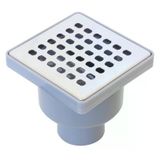 Fatex 10 X 10 Cm Ø 50 Plastik Çerçeve Alttan Çıkış Yer Süzgeci ( 430 Paslanmaz Süzgeçli)