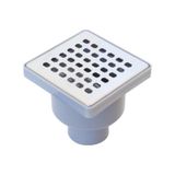 Fatex 10 X 10 Cm Ø 50 Plastik Çerçeve Alttan Çıkış Yer Süzgeci ( 430 Paslanmaz Süzgeçli)