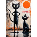 Father & Son Cats - Notebook Cat#02: 150 Lined Blank White Pages Notebook Series, 29 lines p.p with corner motif
