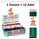 Fatih 1 Düzine Mercanlı Kurşun Kalem - 12 Adet Kurşun Kalem