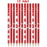 Fatih 12 Adet Kurşun Kalem Türk bayraklı