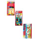 Fatih 12 Li Kuru Boya + Sulu Boya + Pastel Boya 3Lü Set