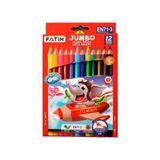 Fatih 12 Renk Jumbo Kuru Boya Karton Kutu (12 Kutu) Çok Renkli Eğlenceli Çizim Seti