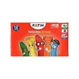Fatih 12 Renk Karton Kutulu Pastel Boya Çok Renkli