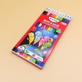 Fatih 12 Renk Kuru Boya Kalemi Seti Çocuk Okul Resim Boyama Kalemi - Çok Renkli