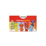 Fatih 12 Renk Pastel Boya Seti Yumuşak Yağlı Pastel Boya Çocuklar ve Öğrenciler İçin Canlı Renkli Boya